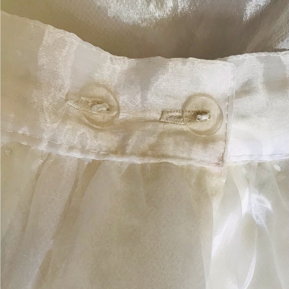 Vintage Roberta Sheer White Maxi Skirt Size 5/6 - Picture 12 of 13